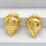 Golden Carrot Pattern Clip Earrings Women's Stud Earrings