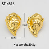 Golden Carrot Pattern Clip Earrings Women's Stud Earrings