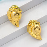 Golden Carrot Pattern Clip Earrings Women's Stud Earrings