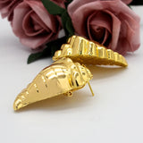 Golden Carrot Pattern Clip Earrings Women's Stud Earrings