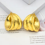 Irregular Hoop Earrings 24K Plated Set