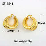 Irregular Hoop Earrings 24K Plated Set