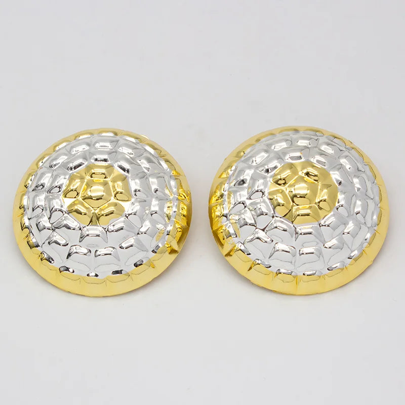 Large Bold Copper Double African Dubai Clip Earrings