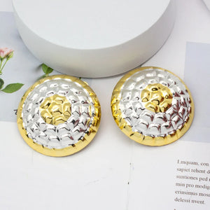 Large Bold Copper Double African Dubai Clip Earrings