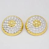 Large Bold Copper Double African Dubai Clip Earrings