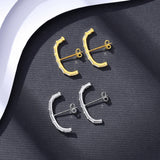 Emerald Cut CZ Ear Cuff Earrings Silver 925 Women
