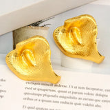 Bohemian Flower Clip Earrings 24k Plated Brass Xmas Gift