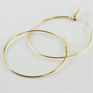 Metal Ring Earrings - Clip On Style