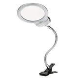 Desktop Illuminated Magnifier Magnifying Glass LED Lamp Clip On