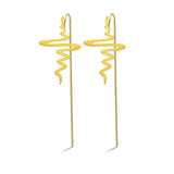 925 Silver Clip On Long Earrings, No Piercing, Dangling Style