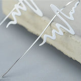 925 Silver Clip On Long Earrings, No Piercing, Dangling Style