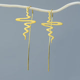 925 Silver Clip On Long Earrings, No Piercing, Dangling Style
