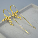925 Silver Clip On Long Earrings, No Piercing, Dangling Style