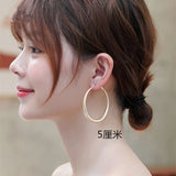 Circle Clip-On Earrings for Women Non-Pierced Girls Jewelry
