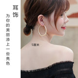 Circle Clip-On Earrings for Women Non-Pierced Girls Jewelry