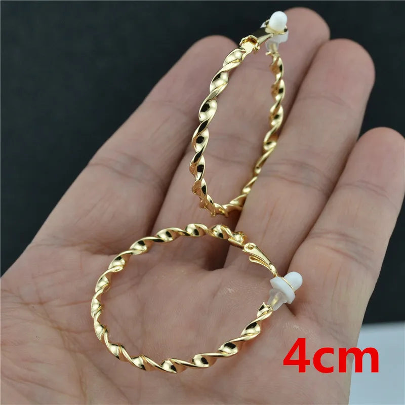 Big Circle Silver Plating Earrings for Women