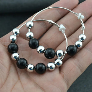 Clip on Ear Earrings Multicolor Beaded Ladies Earring