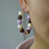 Clip on Ear Earrings Multicolor Beaded Ladies Earring