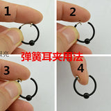 Round Clip On Ear Earrings Non-Piercing Jewelry for Women Men Sister