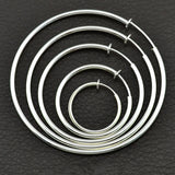 Round Clip On Ear Earrings Non-Piercing Jewelry for Women Men Sister