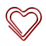 Metal Red Heart Paperclips Bookmark Clamps Office Document Medium