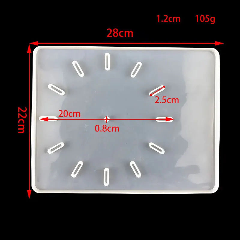 Clock Silicone Mold DIY Square Round Clock Watch Mold Wall Hanging