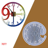 Clock Wall Hanging Silicone Mold DIY Round Hollow Digital Clock Pendant