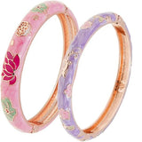 Cloisonne Bangle Set Enamel Women's Bracelet Jewelry Gift