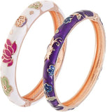 Cloisonne Bangle Set Enamel Women's Bracelet Jewelry Gift
