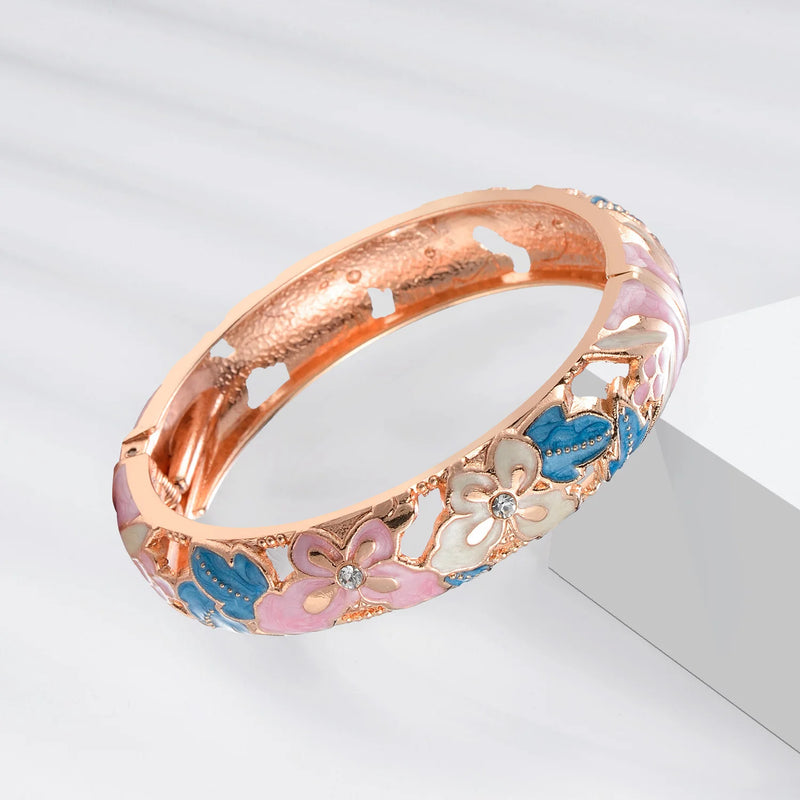 Cloisonne Bangles Butterfly Bangle Set Women Bracelet