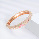 Cloisonne Bracelet Enamel Jewelry Flower Women's Hand Bracelet Bangle