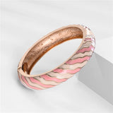 Striped Cloisonne Bracelet Enamel Bangle for Women