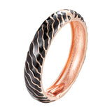 Striped Cloisonne Bracelet Enamel Bangle for Women
