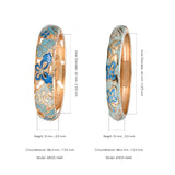 Enamel Butterfly Bangle Bracelet for Women