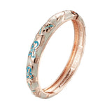 Enamel Butterfly Bangle Bracelet for Women