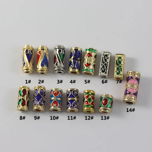 Cloisonne Brass Gold-Plated Bucket Beads for Jewelry Making