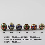Cloisonne Brass Gold-Plated Bucket Beads for Jewelry Making