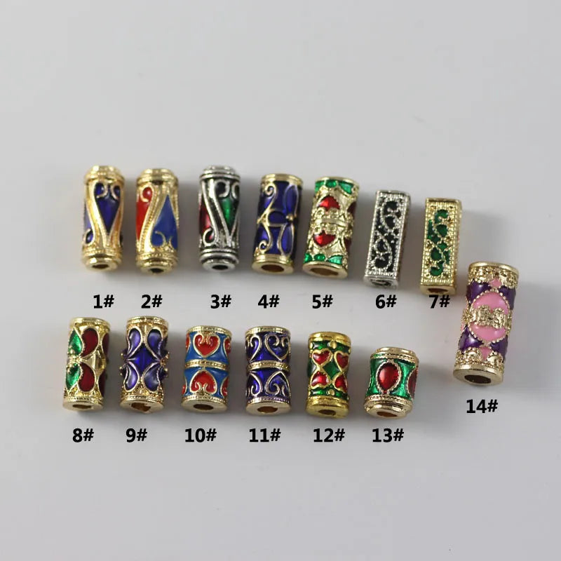 Cloisonne Brass Gold-Plated Bucket Beads for Jewelry Making