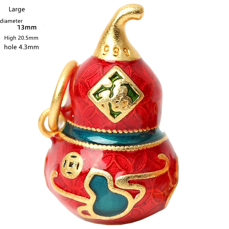 Cloisonne Enamel Gourd Pendants for Jewelry Making