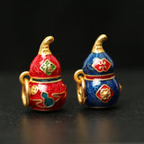 Cloisonne Enamel Gourd Pendants for Jewelry Making