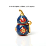 Cloisonne Enamel Gourd Pendants for Jewelry Making