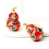 Cloisonne Enamel Gourd Pendants for Jewelry Making