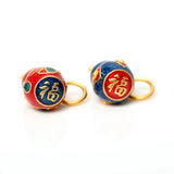 Cloisonne Enamel Gourd Pendants for Jewelry Making