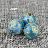 Cloisonne Enamel Filigree 16mm Bead Charm DIY Jewellery Making Pendant