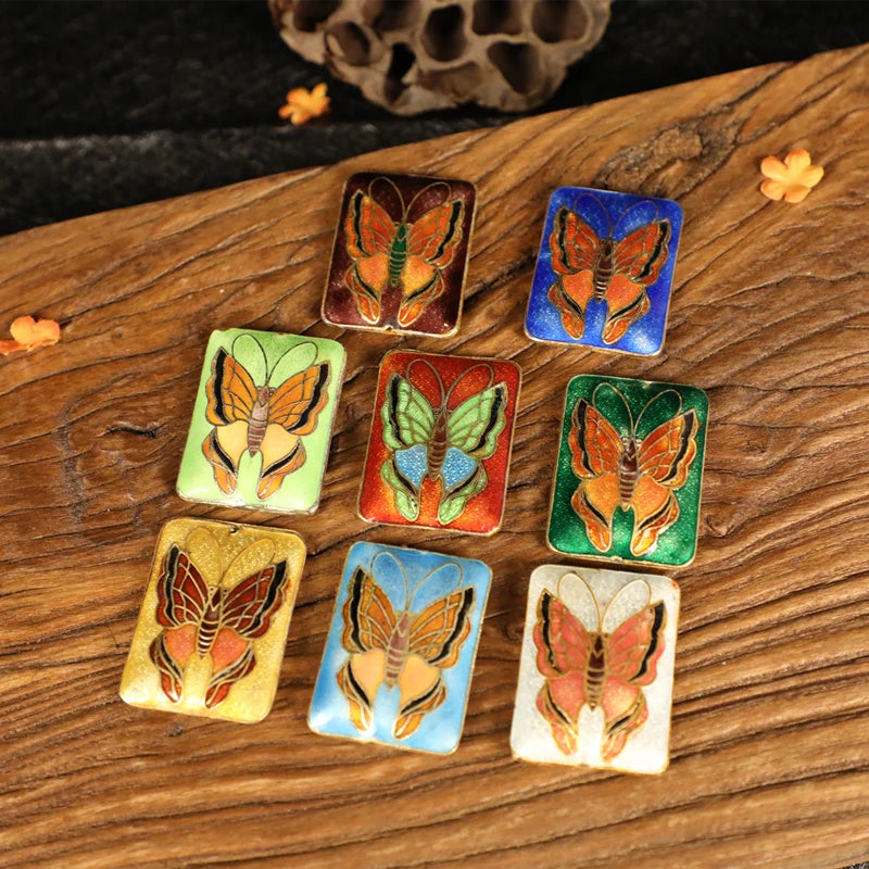 Vintage Butterfly Beads for Jewelry Making DIY Necklace Enamel Accessories