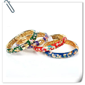 Cloisonne Bracelet 18KGP Retro National Wind Jewelry