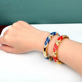 National Wind Cloisonne Bracelet 18KGP Jewelry 1PCS