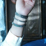 Thai Silver Cloisonne Enamel 925 Bracelet Women Cutout Craft