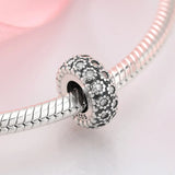 925 Silver Zircon Spacer Bead Set for DIY Jewelry