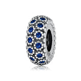 925 Silver Zircon Spacer Bead Set for DIY Jewelry